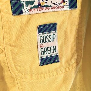 VTG 80's Lee Puttering Around Women's “Gossip On The Green” Yellow Jeans